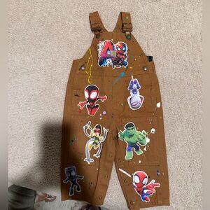 Carhartt Brown Kids' Painter-Style Superhero Overalls
